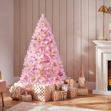 2dekans | Yaheetech Kunstkerstboom 154 cm - Roze - 398, Ophalen of Verzenden, Zo goed als nieuw