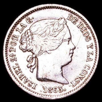 Spanje. Isabel II. Real Acuñado en la ceca de Madrid