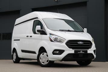 Ford Transit Custom 300 2.0 TDCI L2H2 Trend PDC 166446KM, Stof, Gebruikt, Euro 6, Wit