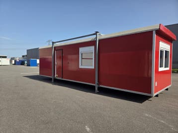 Kantoorunit 10x3m - 2 vertrekken + tussenwand met keuken, Gebruikt
