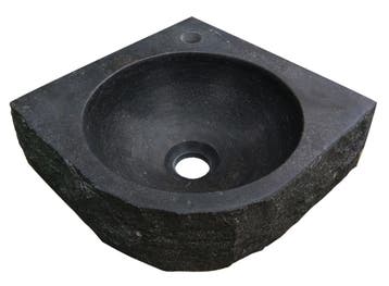 Hardstenen hamerslag hoekfontein 30x30x10, Doe-het-zelf en Verbouw, Verzenden, Nieuw
