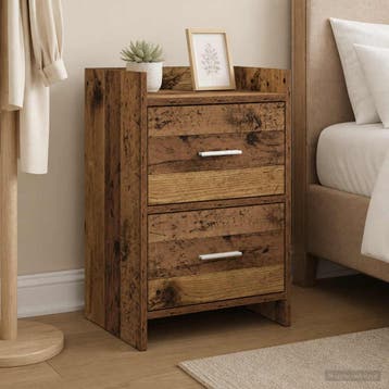 vidaXL Nachtkastjes Oud hout 40 x 30 x 60 cm Bewerkt hout, Huis en Inrichting, Minder dan 45 cm, Verzenden, Nieuw, 55 tot 70 cm