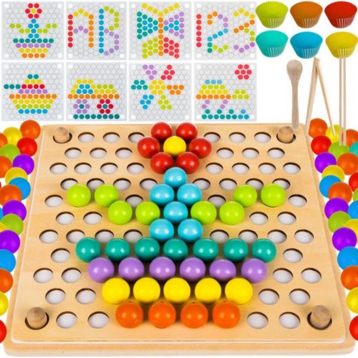 Kruzzel Houten Puzzel Kralen: Stimuleer Creativiteit en M..., Kinderen en Baby's, Speelgoed | Overig, Nieuw, Ophalen of Verzenden