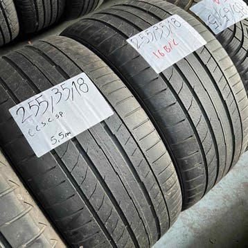2 x Continental 255-35-18 Zomerbanden 5,5mm, 18 inch, Gebruikt, 255 mm, Ophalen of Verzenden