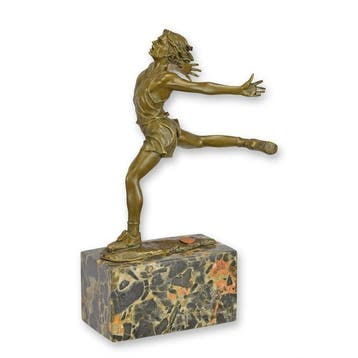 sculptuur, The Finish – Bronze Sculpture of a Triumphant