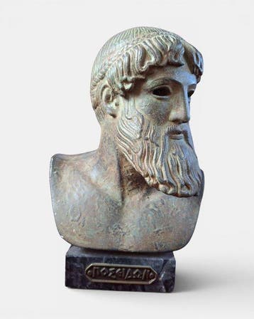 sculptuur, POSEIDON Dieu de la Mer - 19.5 cm - Composiet