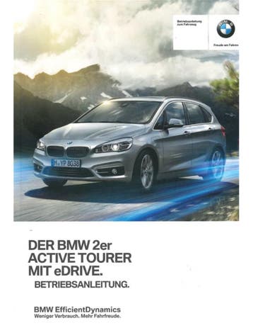 2015 BMW 2 SERIE ACTIVE TOURER EDRIVE INSTRUCTIEBOEKJE