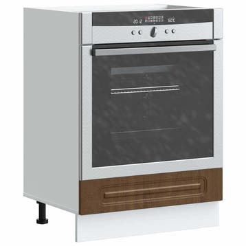 vidaXL Ovenkast Kalmar bewerkt hout bruin eikenkleur, Huis en Inrichting, Verzenden, Nieuw, Bruin