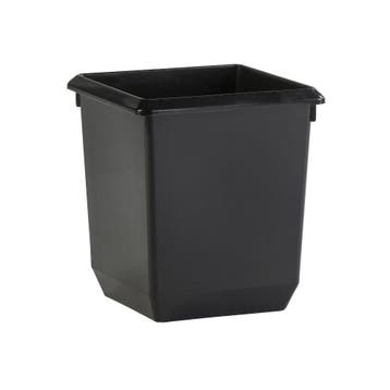 Vierkant tapse papierbak 21 ltr - Zwart, Verzenden, Nieuw