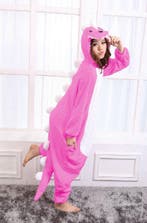 Onesie Roze Draak Pak XS-S of 152-158 Drakenpak Dino Draakje, Carnaval, Nieuw, Ophalen of Verzenden, Kleding