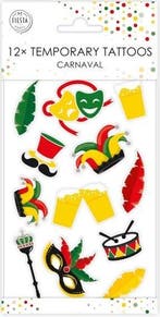 Plaktattoos Carnaval, Ophalen of Verzenden, Nieuw
