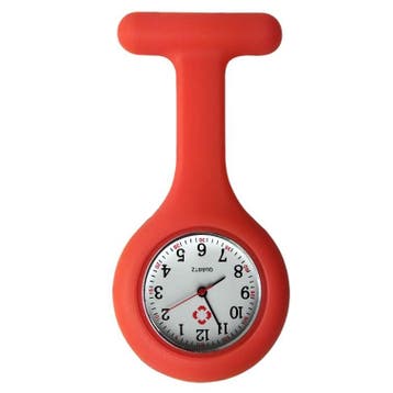 Fako - Verpleegstershorloge - Siliconen Uni - Rood, Verzenden, Nieuw