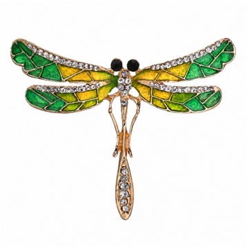 Fako Bijoux - Broche - Libelle - 66x51mm - Groen, Sieraden, Tassen en Uiterlijk, Verzenden, Nieuw