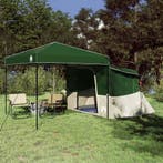 vidaXL Camping Tent Set met dak met opslag 2 pcs Groen, Caravans en Kamperen, Tenten, Verzenden, Nieuw, Tot en met 2