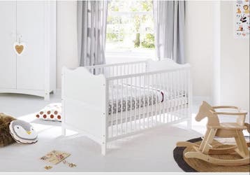 2dekans | Pinolino Kinderbed Florentina 60 x 120 cm - Wit -, Ophalen of Verzenden, Zo goed als nieuw
