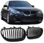Mat Zwarte Nieren (Gril Set) BMW 5 Serie E60 E61 03-10 B2301, Nieuw, Voor, BMW