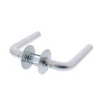 P+E Deurkruk L-model op ronde rozet 8mm stift rvs geborsteld, Doe-het-zelf en Verbouw, Hang- en Sluitwerk, Verzenden, Nieuw