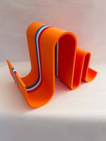 Tijdschriftenhouder - biopolymeer - Oranje krantenrek