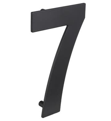 Huisnummer 7 130 mm zwart, Verzenden, Nieuw