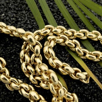 Gouden robuuste ankerschakel collier (Ketting), Ophalen of Verzenden, Gebruikt, Goud, Goud