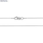 Zilveren slang ketting 50 cm 1.1 mm, Verzenden, Nieuw, Zilver