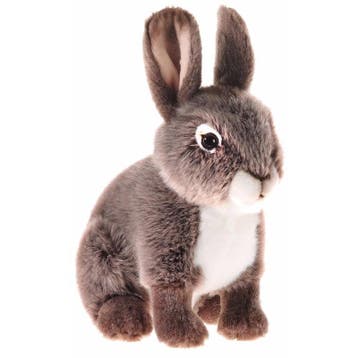 Pluche konijn knuffel - zittend - 21 cm - boerderij knuffel, Verzenden, Nieuw