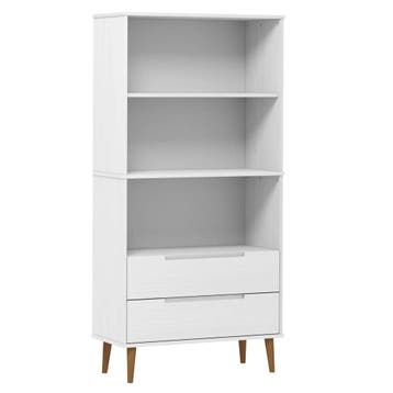Witte Scandinavische Kast 85cm | Laatste Stuk!, Huis en Inrichting, Kasten | Boekenkasten, Met plank(en), Gebruikt, Scandinavisch