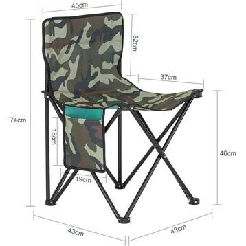 2dekans | Sobuy Visstoel - camouflagekleur - 145x43x74 cm, Ophalen of Verzenden, Zo goed als nieuw
