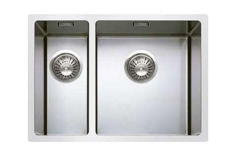 Dubbele gepolijste spoelbak met afvoerset | RVS | 645x440..., Zakelijke goederen, Horeca | Meubilair en Inrichting, Verzenden