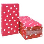 Fako Bijoux - 24 Rode Uitdeelzakjes Met Stippen - 13x8x24cm, Verzenden, Nieuw