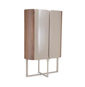 Veiling - Wandkast Walnoot - 160cm - Notenhout bruin - Creme, Nieuw