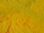 Langharig bont stof – Geel, 120 cm of meer, Geel, Ophalen of Verzenden, Polyester