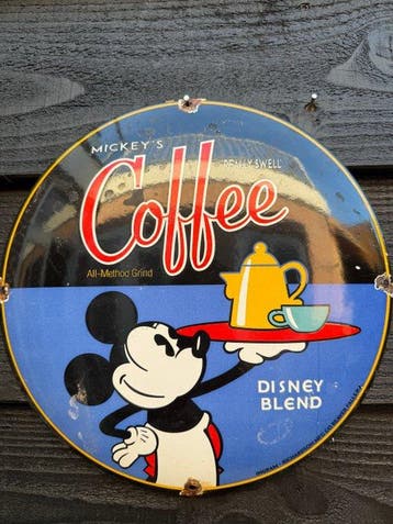 Richardson Mfg Co - Mickeys Coffee Disney Blend - Emaille, Nieuw