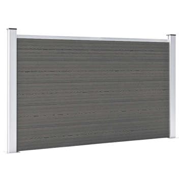 vidaXL Schutting 180x105 cm HKC grijs, Verzenden, Nieuw, Kunststof, 1 tot 2 meter