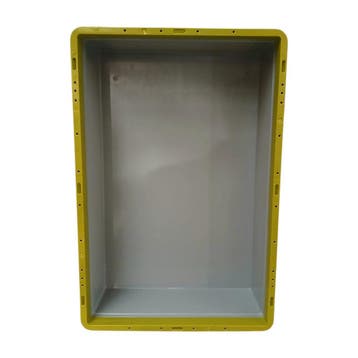 Stapelbak met deksel, 600x400x145 mm, euronorm, grijs, groen, Ophalen of Verzenden, Nieuw
