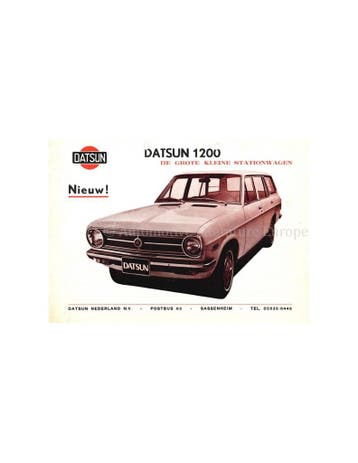 1971 DATSUN 1200 STATION WAGON LEAFLET NEDERLANDS, Nieuw, Nissan, Author