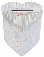 Hartvormige enveloppendoos c.q. moneybox Floral Wedding, Hobby en Vrije tijd, Verzenden, Nieuw, Versiering, Geboorte of Huwelijk