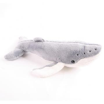 Pluche bultrug walvis knuffel - pluche - 24 cm - grijs, Verzenden, Nieuw