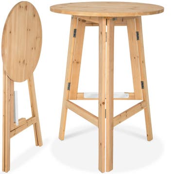 Party statafel van massief hout inklapbaar 79x110cm - bruin, Verzenden, Nieuw