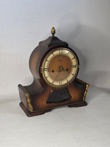 Klok - Geiser - Hout - 1940-1950 - Genummerde antiek klok