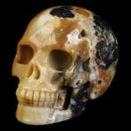 291 g kosmische schedel uit amazoniet – met open geoden &