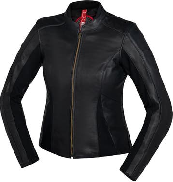 IXS Aberdeen Dames Zwart Leren Motorjas, Motoren, Kleding | Motorkleding, Nieuw met kaartje, Verzenden, Jas | leer, IXS