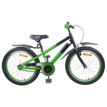 vidaXL Kinderfiets 18 Inch voor 5-7 jaar Groen Zwart, Verzenden, Nieuw