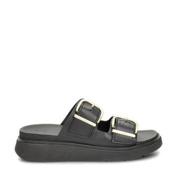 Fitflop Gen-FF Buckle Two-Bar slippers voor dames, Kleding | Dames, Schoenen, Slippers, Verzenden, Zwart, Nieuw