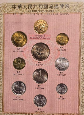 China. Coin set Collection of 10 coin coins (1 Fen-1 Yuan)