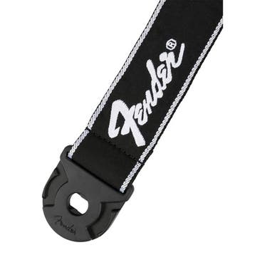 Fender 990629008 2 gitaarband, zwart met witte lopende logo, Ophalen of Verzenden, Nieuw