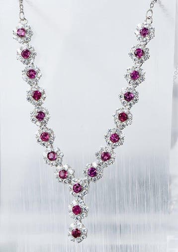 Zonder minimumprijs - Statement ketting - 18 karaat Witgoud,