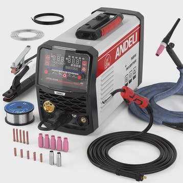 ANDELI 205A 6-in-1 MIG/TIG/Stick Lasapparaat - Gas/Gasloos,, Verzenden, Nieuw