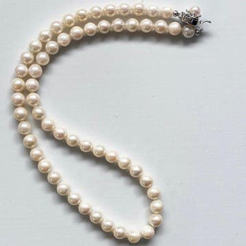 Zonder minimumprijs - Halsketting Zilver Parel, Sieraden, Tassen en Uiterlijk, Kettingen, Nieuw