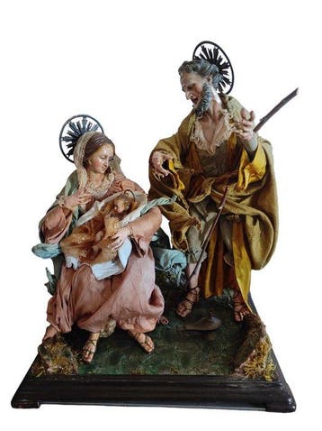 Beeld, Gruppo della natività - 40 cm - Aardewerk, Antiek en Kunst
